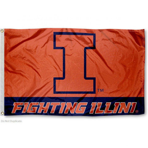 Illinois Fighting Illini Flag 3x5 Logo Design BSI Special Order
