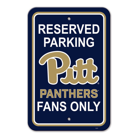 Pittsburgh Panthers Sign 12x18 Plastic Reserved Parking Style 