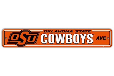 Oklahoma State Cowboys Sign 4x24 Plastic Street Style 