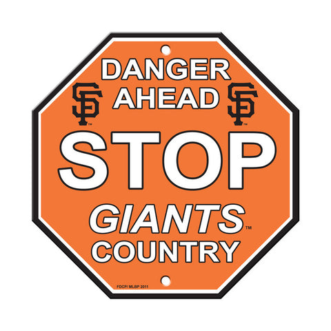 San Francisco Giants Sign 12x12 Plastic Stop Style 