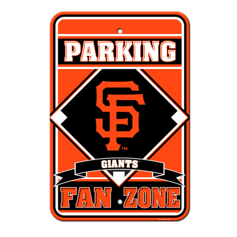 San Francisco Giants Sign 12x18 Plastic Fan Zone Parking Style 