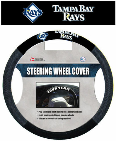 Tampa Bay Rays Steering Wheel Cover Mesh Style 