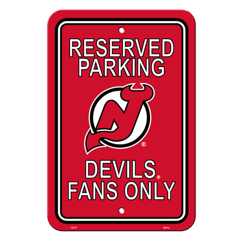 New Jersey Devils Sign 12x18 Plastic Reserved Parking Style 