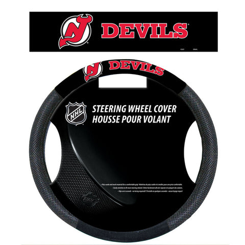 New Jersey Devils Steering Wheel Cover Mesh Style 