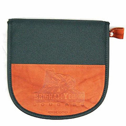BYU Cougars CD Case Leather/Nylon Embossed 