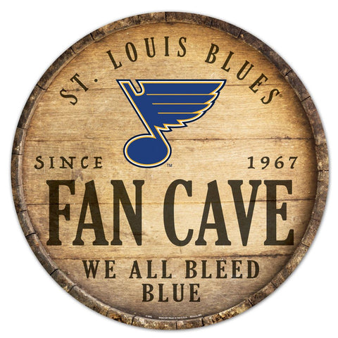 St. Louis Blues Sign Wood 14 Inch Round Barrel Top Design Special Order
