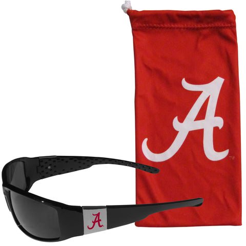 Alabama Crimson Tide   Chrome Wrap Sunglasses and Bag 