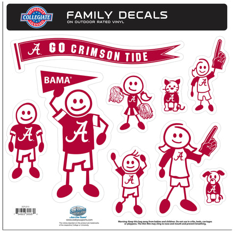 Alabama Crimson Tide   Family Decal Set Large 