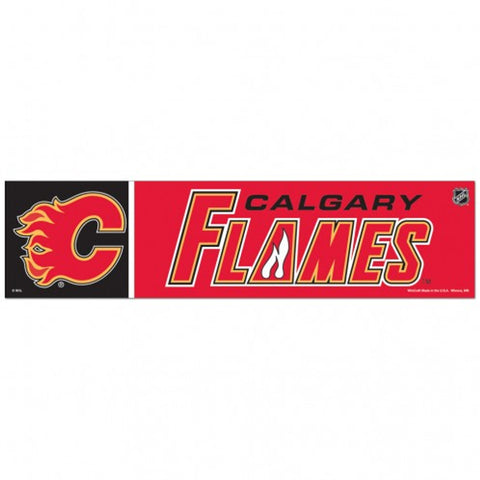 Calgary Flames Decal 3x12 Bumper Strip Style Special Order