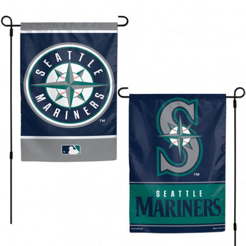 Seattle Mariners Flag 12x18 Garden Style 2 Sided Special Order