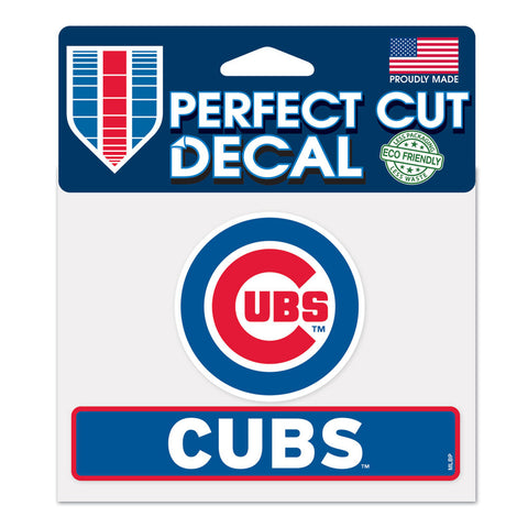 Chicago Cubs Decal 4.5x5.75 Perfect Cut Color Special Order