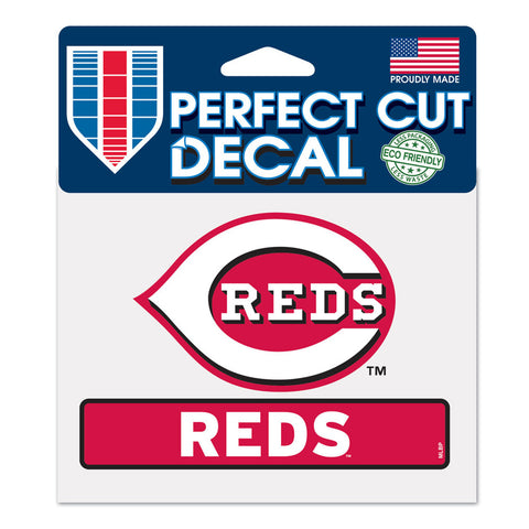 Cincinnati Reds Decal 4.5x5.75 Perfect Cut Color Special Order