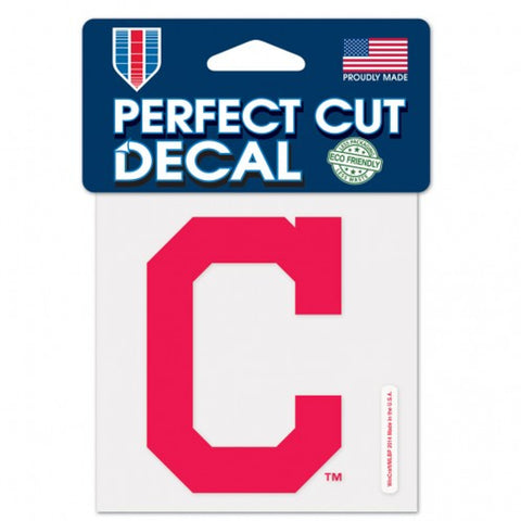 Cleveland Indians Decal 4x4 Perfect Cut Color C logo