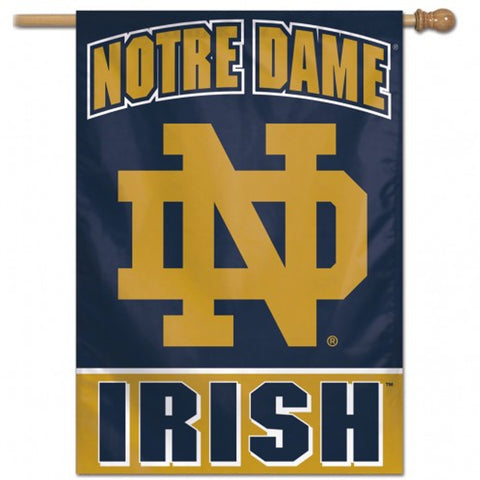 Notre Dame Fighting Irish Banner 28x40 Vertical Alternate Design Special Order