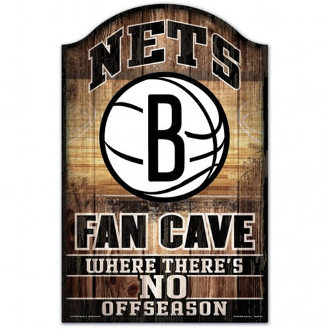 Brooklyn Nets Sign 11x17 Wood Fan Cave Design Special Order