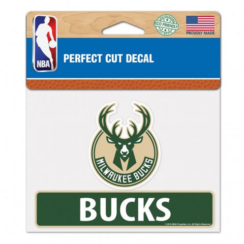 Milwaukee Bucks Decal 4.5x5.75 Perfect Cut Color Special Order