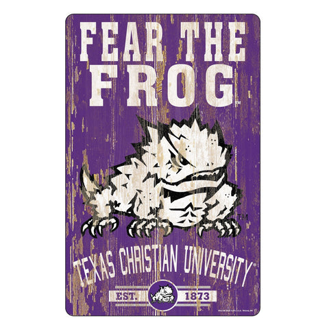 Texas Christian Horned Frogs Sign