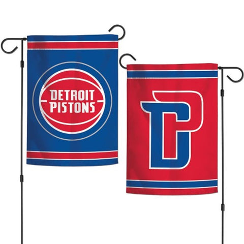Detroit Pistons Flag 12x18 Garden Style 2 Sided Special Order