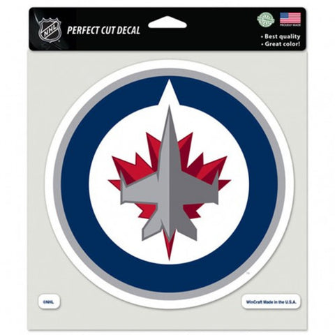 Winnipeg Jets Decal 8x8 Perfect Cut Color Special Order