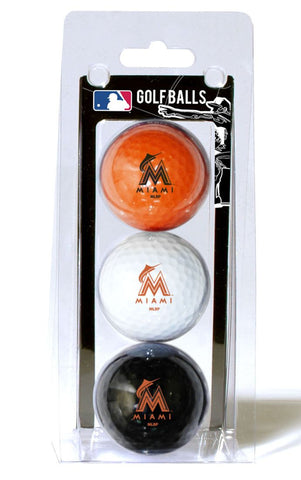 Miami Marlins 3 Pack of Golf Balls Special Order