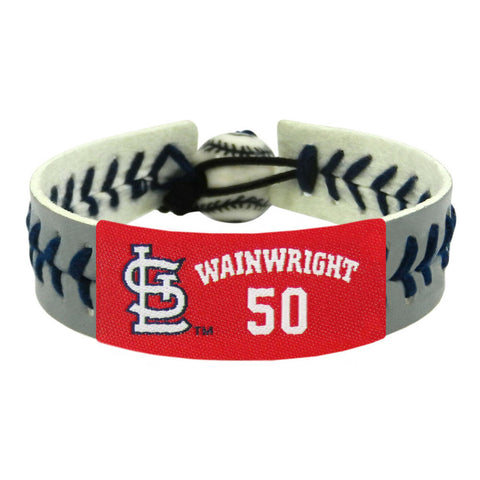 St. Louis Cardinals Bracelet Team Color Baseball Adam Wainwright Gray 