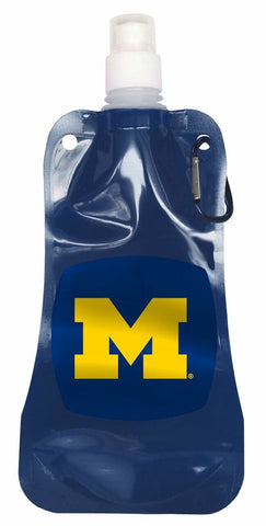 Michigan Wolverines Water Bottle 16oz Foldable 