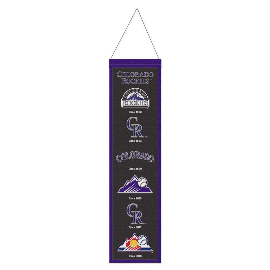 Colorado Rockies Banner Wool 8x32 Heritage Evolution Design Special Order