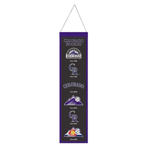 Colorado Rockies Banner Wool 8x32 Heritage Evolution Design Special Order