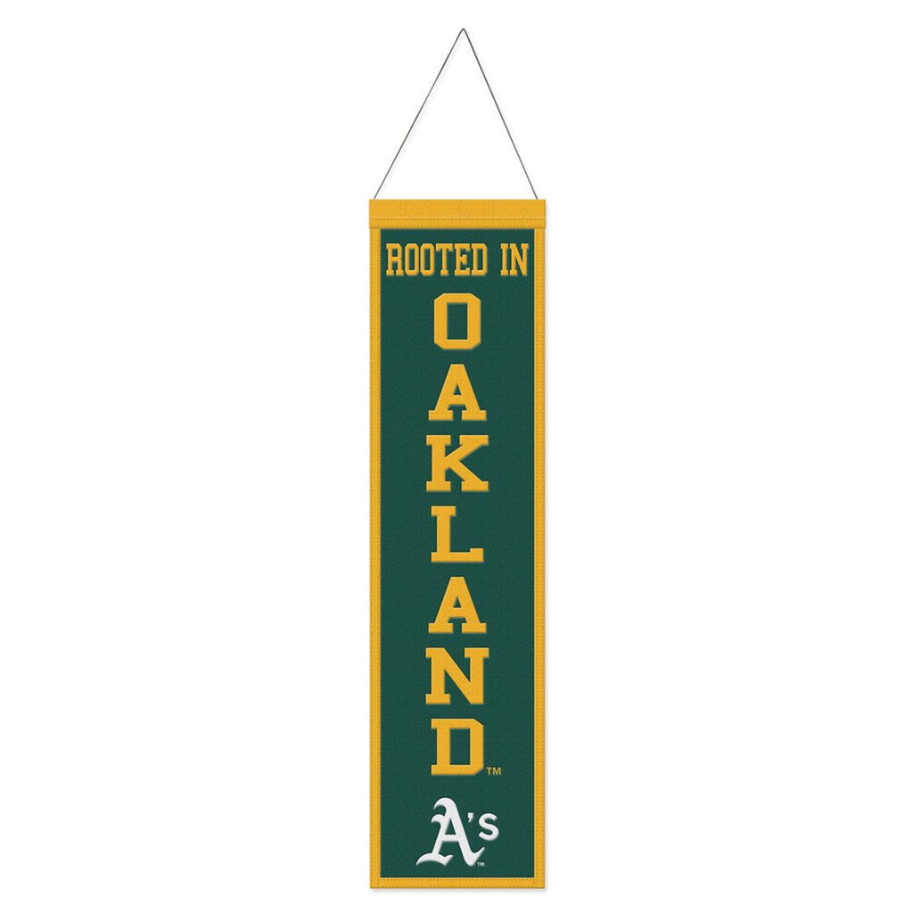 Oakland Athletics Banner Wool 8x32 Heritage Slogan Design Special Order