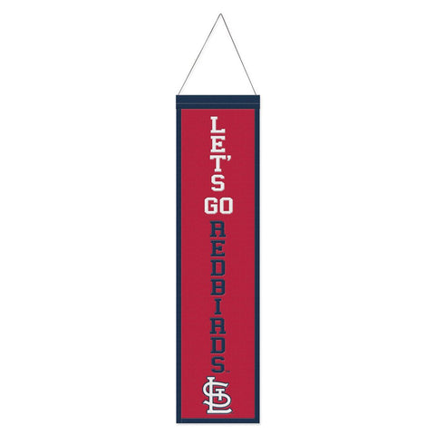 St. Louis Cardinals Banner Wool 8x32 Heritage Slogan Design Special Order