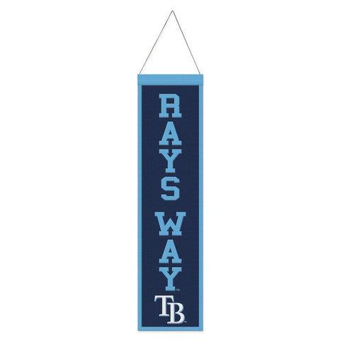 Tampa Bay Rays Banner Wool 8x32 Heritage Slogan Design Special Order