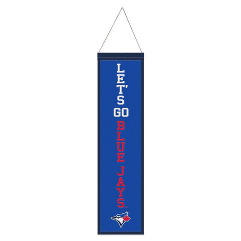 Toronto Blue Jays Banner Wool 8x32 Heritage Slogan Design Special Order