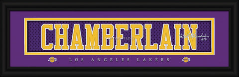 Los Angeles Lakers Wilt Chamberlain Print Signature 8"x24"