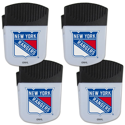 New York Rangers   Chip Clip Magnet with Bottle Opener 4 pack 