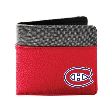 Montreal Canadiens Pebble Bifold Wallet - Light Red