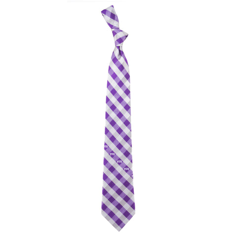  TCU Horned Frogs Check Style Neck Tie