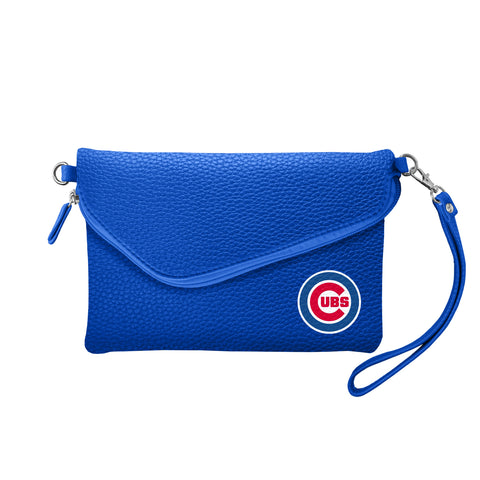 Chicago Cubs Fold Over Crossbody Pebble - Royal