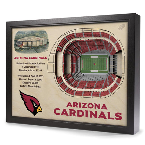 Arizona Cardinals 25-Layer StadiumView 3D Wall Art
