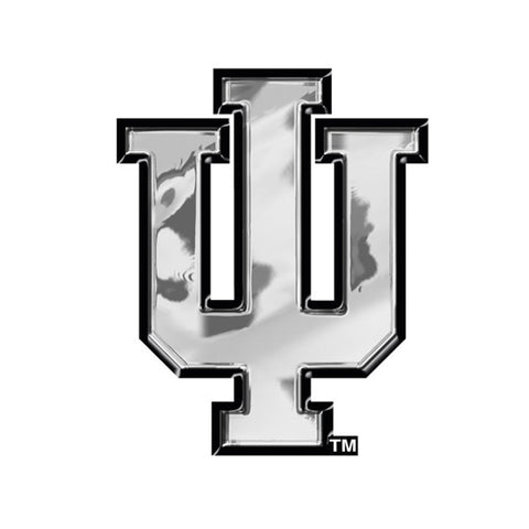 Indiana Hoosiers Auto Emblem Silver