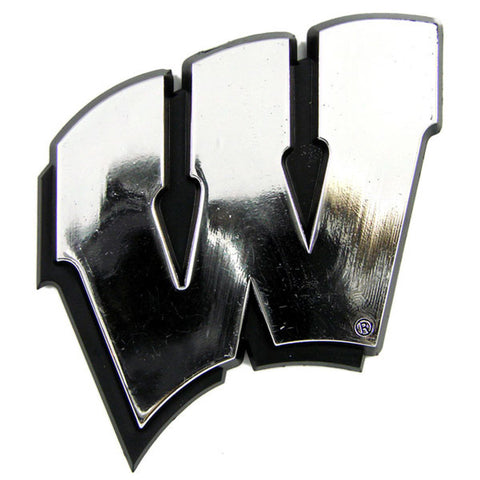 Wisconsin Badgers Auto Emblem Silver