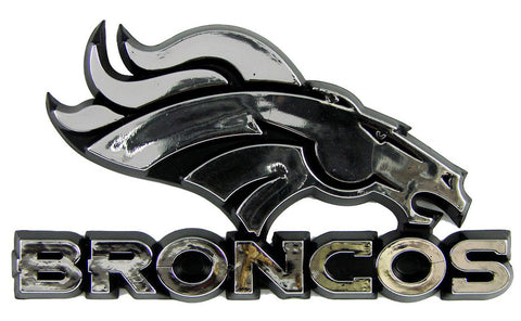 Denver Broncos Auto Emblem Silver