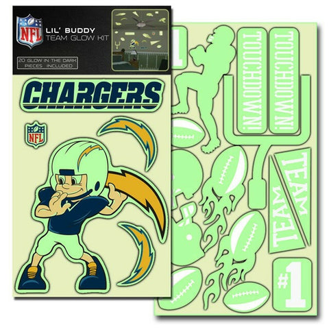 San Diego Chargers Decal Lil Buddy Glow in the Dark Kit 