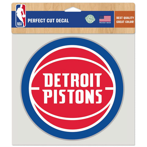 Detroit Pistons Decal 8x8 Perfect Cut Color Special Order