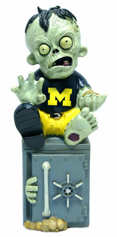 Michigan Wolverines Zombie Figurine Bank 