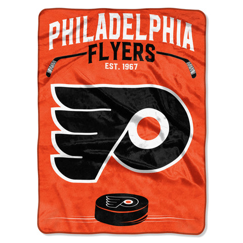 Philadelphia Flyers Blanket 60x80 Raschel Inspired Design Special Order