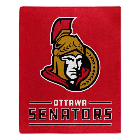 Ottawa Senators Blanket 50x60 Raschel Interference Design Special Order