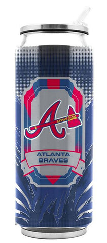 Atlanta Braves Stainless Steel Thermo Can 16.9 ounces Special Order