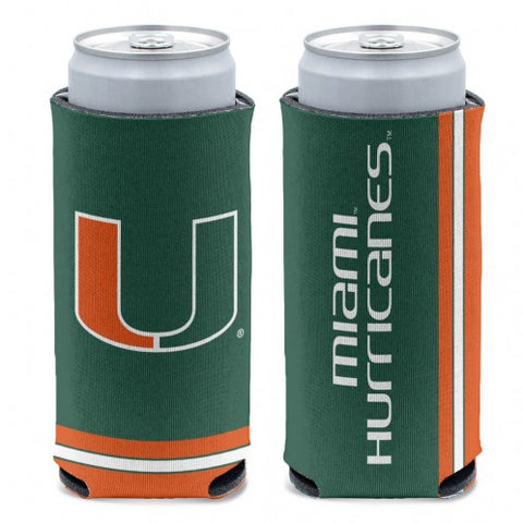 Miami Hurricanes Can Cooler Slim Can Design Special Order 