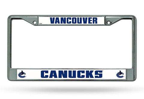 Vancouver Canucks License Plate Frame Chrome Special Order