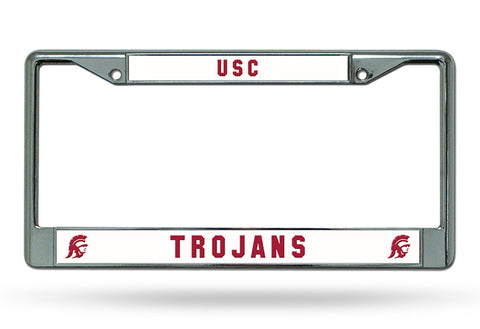 USC Trojans License Plate Frame Chrome Special Order